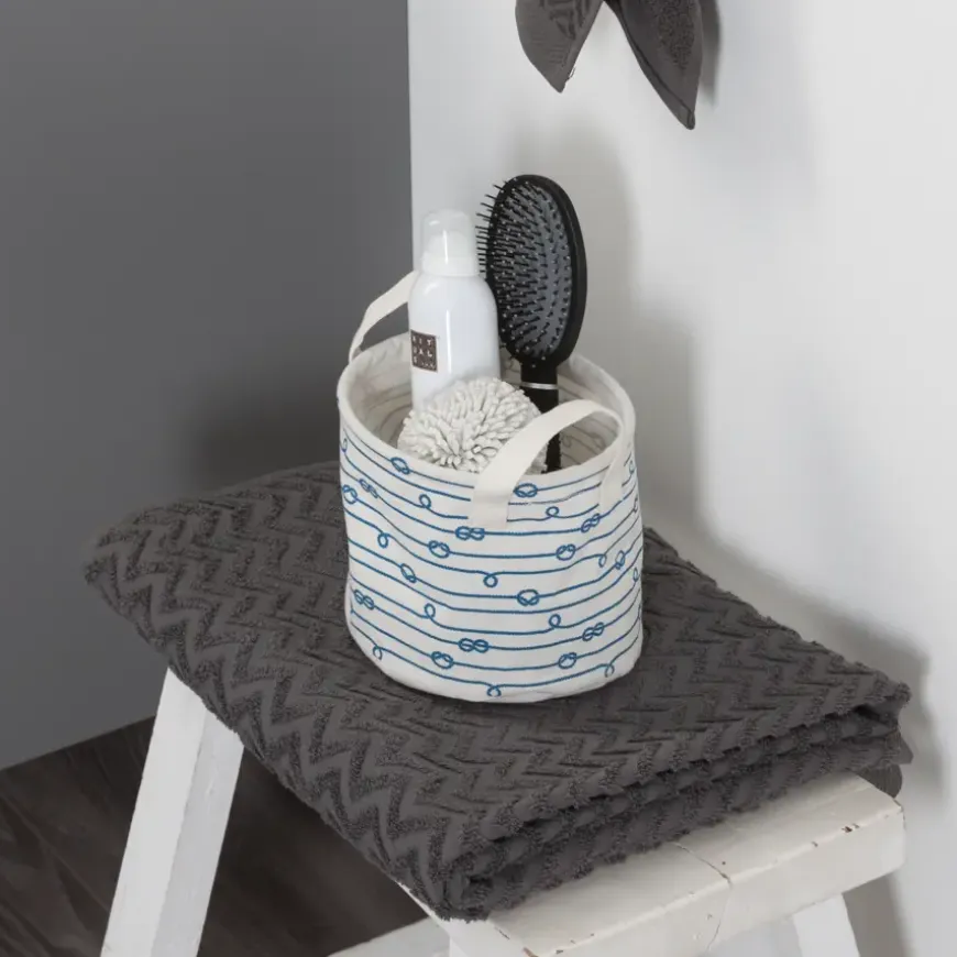 Sealskin Rope mandje ecru rond textiel