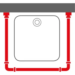 Sealskin Seallux douchegordijnstang wit 90x90x90 cm Ø28mm
