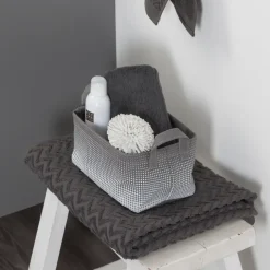 Sealskin Speckles mandje textiel grijs
