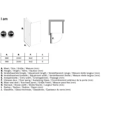 Sealskin Swingdeur voor Douchewand I AM 200x100 cm Chroom