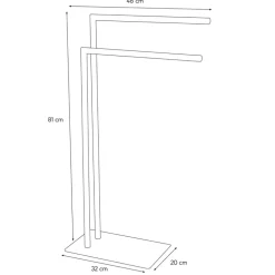 Sealskin Tube handdoekrek vrijstaand metaal wit