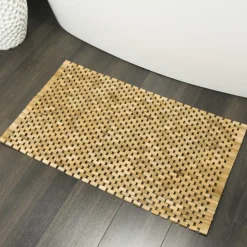 Sealskin Woodblock badmat teak 52 x 90 cm
