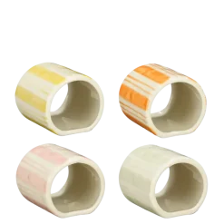 Servetring roze oranje geel licht groen - l5,5xb5,5xh5cm