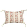 Sierkussen bloemen donker bruin - l35xb25xh10cm