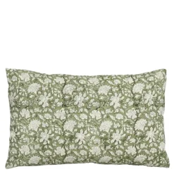Sierkussen bloemen groen - l55xb35xh10cm