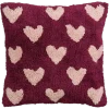 Sierkussen hart donker roze - l45xb45xh10cm