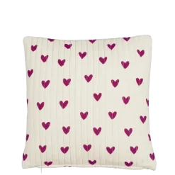 Sierkussen hart fuchsia - l45xb45xh10cm