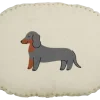 Sierkussen ovaal hond donker grijs - l45xb35xh10cm