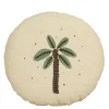 Sierkussen palmboom rond groen - h10xd40cm