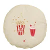 Sierkussen rond popcorn roze - h10xd45cm