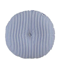 Sierkussen rond ruit blauw - h10xd45cm
