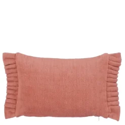 Sierkussen ruffled d.roze - l55xb35xh10cm