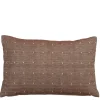 Sierkussen stip donker bruin - l55xb35xh10cm