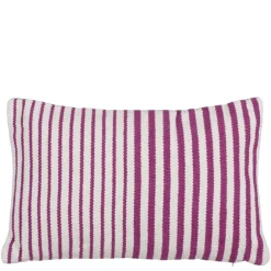 Sierkussen streep fuchsia - l55xb35xh10cm