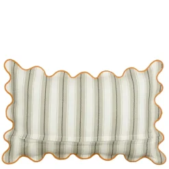 Sierkussen strepen taupe - l55xb35xh10cm