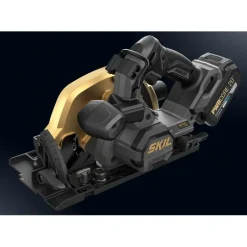 Accu Cirkelzaag|Zaagmachines & -tafels > SKIL 20V Cirkelzaag brushless 66mm 3575DB incl. geleiderails, accu 4.0Ah + snellader en opbergtas