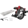 Accu Cirkelzaag|Zaagmachines & -tafels > SKIL 20V cirkelzaag 3551CB brushless 57mm incl. alu geleiderails 2x 70cm en CT zaagblad (zonder accu)