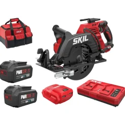 Accu Cirkelzaag|Zaagmachines & -tafels > SKIL 20V cirkelzaag 3572EA XP brushless 66mm incl. 2x 4,0Ah accu + snellader