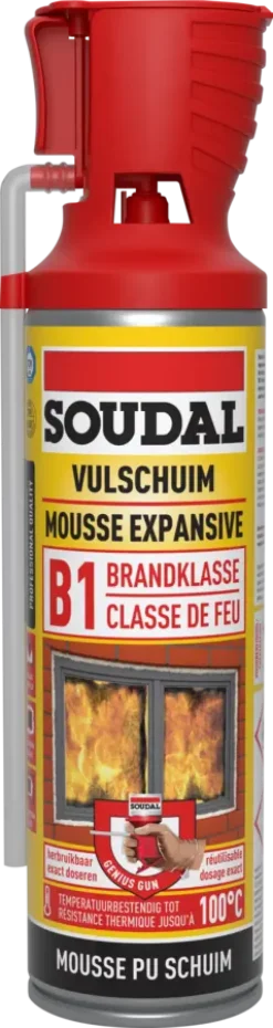 Isolatieschuim > Soudal brandvertragende pur bouwschuim 500 ml