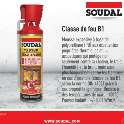 Isolatieschuim > Soudal brandvertragende pur bouwschuim 500 ml