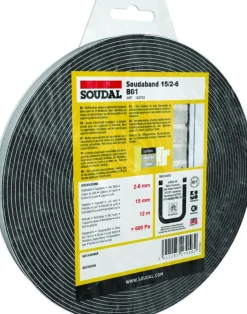 Overige Tape > Soudal gecomprimeerde zwelband 2-6mm, 15mm breed en 12m lang