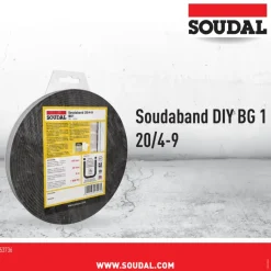 Overige Tape > Soudal gecomprimeerde zwelband 4-9mm, 20mm breed en 8m lang