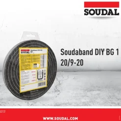 Overige Tape > Soudal gecomprimeerde zwelband 9-20mm, 20mm breed en 3,3m lang
