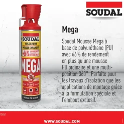 Isolatieschuim > Soudal pur bouwschuim high volume 600 ml