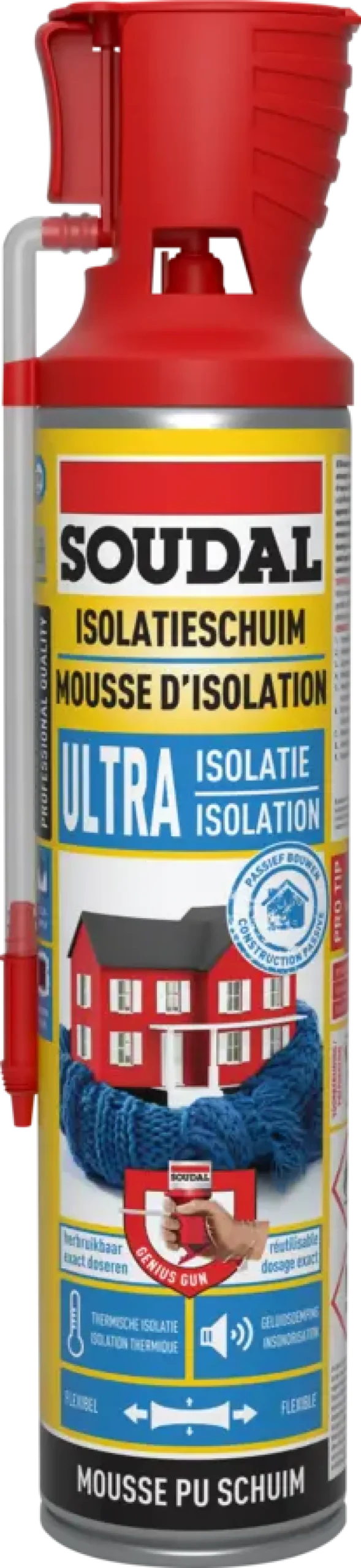 Isolatieschuim > Soudal pur bouwschuim ultra isolatie foam 600 ml