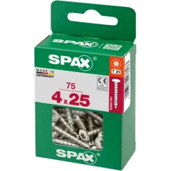 Spax schroef bolkop wirox 4x25 mm 75 stuks