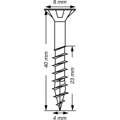 Spax schroef T-Star Plus geel 4x40 mm 125 stuks
