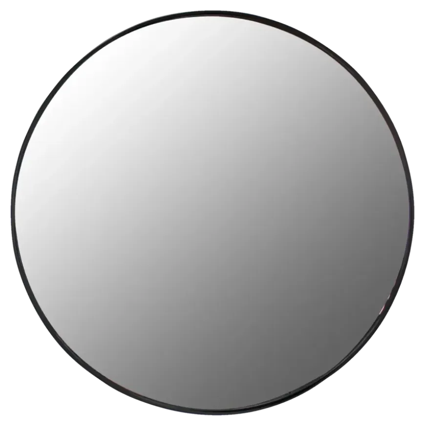 Spiegel Coco rond zwart 70 cm