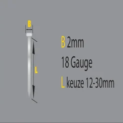 Stanley nagels type j 2x12mm 1000st