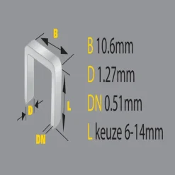 Stanley nieten type g 10.6x8mm 1000st