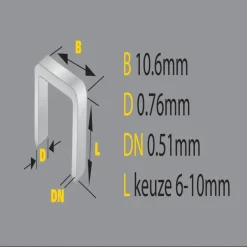 Stanley nieten type h 10.6x10mm 1000st