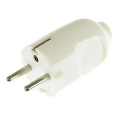 Stekkers > Creative Cables Stekker rond randaarde wit