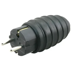Stekkers > Geen Stekker Rubber Geaard Spatwaterdicht Zwart