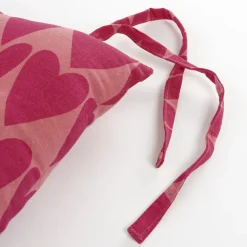 Stoelkussen hartjes 40 x 40 x 5 cm roze