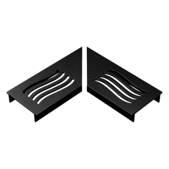 Tuinafwatering|Afvoerbuizen & Hulpstukken > Stonewish Ultra Drain L-rooster zwart wave patroon