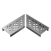 Tuinafwatering|Afvoerbuizen & Hulpstukken > Stonewish Ultra Drain L-rooster zilver disegno patroon