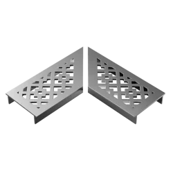 Tuinafwatering|Afvoerbuizen & Hulpstukken > Stonewish Ultra Drain L-rooster zilver disegno patroon