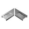 Tuinafwatering|Afvoerbuizen & Hulpstukken > Stonewish Ultra Drain L-rooster zilver wave patroon