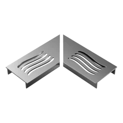 Tuinafwatering|Afvoerbuizen & Hulpstukken > Stonewish Ultra Drain L-rooster zilver wave patroon