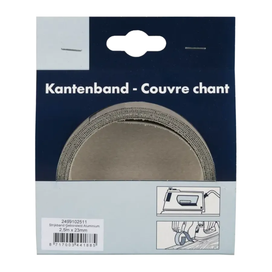 Meubelpanelen > Geen Strijkband inox metallic 23 mm 2,5 m