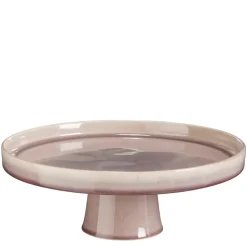 Taartschaal op voet paars - h11xd28cm