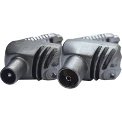 Audio & Video Accessoires > Technetix coax connector haaks male/female