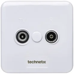 Opbouw Schakelmateriaal|Stopcontacten & Overige Contactdozen > Technetix wandcontactdoos TRAS-2000 Radio / TV (Ziggo gecertificeerd)