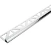 Tegelprofiel kwartrond aluminium zilver Glans 10 mm 300 cm