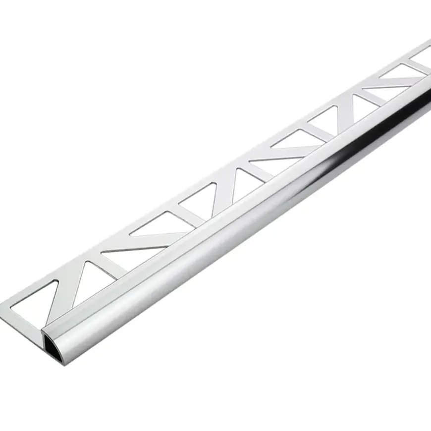 Tegelprofiel kwartrond aluminium zilver Glans 10 mm 300 cm