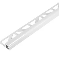 Tegelprofiel kwartrond aluminium wit 10 mm 300 cm